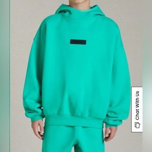 Kids Fear of God Essentials Mint Leaf Hoodie